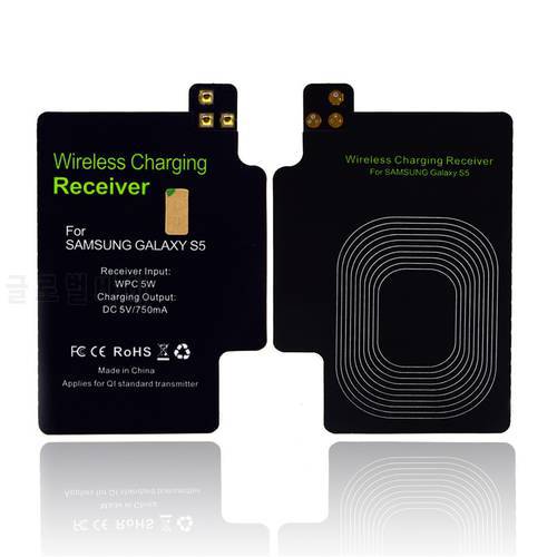 Qi Wireless Charger Receiver For Samsung Galaxy Note 4 S5 S4 Note4 with Higher Quality Coil Apply for Qi Charging Pad