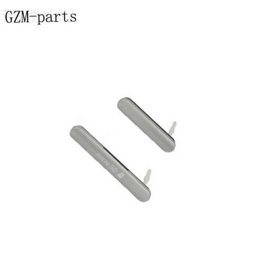 GZM-parts For Sony Xperia M4 Sim Card Slot Port Micro SD USB Dust Plug Cover Black/ White