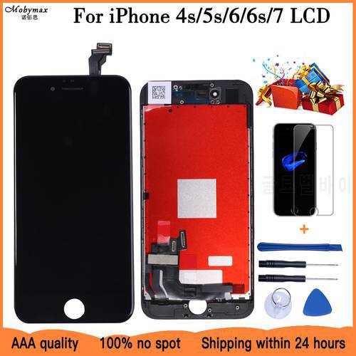 AAA LCD Display For iPhone 4s 5S 6 6S 7 Module Touch Screen Glass Digitizer Replacement For iphone 8 Repair LCD Screen Assembly