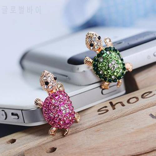 Fashion Style Cute Turtle Shape Design Mobile Phone Ear Cap Dust Plug For Iphone For Andriod 3.5mm Earphone Dust Plug