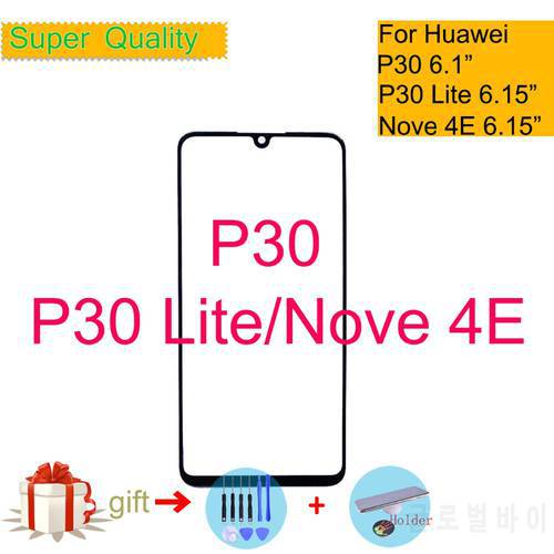 For Huawei P30 Lite Nova 4E Touch Screen Panel Front Outer Glass LCD Lens With OCA Replacement