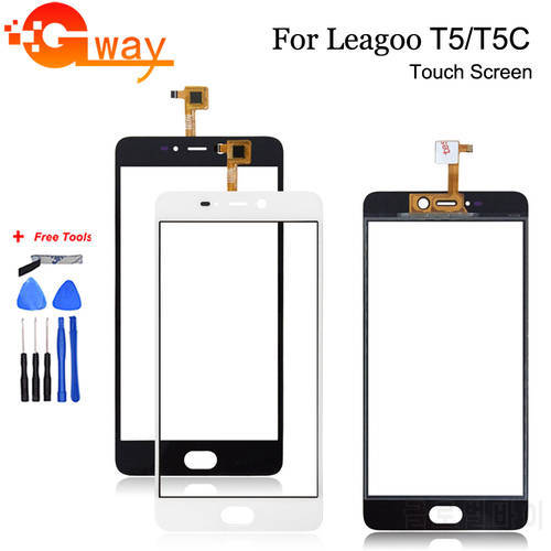 Touch Sensor Front Glass For Leagoo T5 Touch Screen Digitizer For Mobile Phone Leagoo T5C Touch Panel With Free Tools