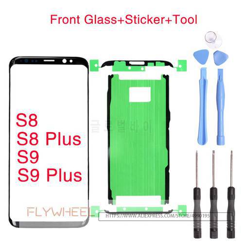 1pcs Screen Touch Panel Replacement For Samsung Galaxy S8 S9 S10 Plus G950F G960 G965 Front Outer Glass Lens With Sticker +Tool