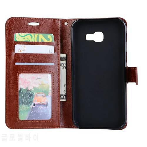 30pcs/lot Crazy Horse Wallet leather Stand PU+TPU Cover Case For Samsung A3 A5 A7 J3 J5 J7 2017 G530 J510 J710 J5 Prime