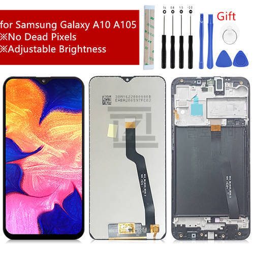 For Samsung Galaxy A10 Lcd 2019 A105 A105F SM-A105F display Touch Screen Digitizer with frame for samsung a10 Screen Repair part