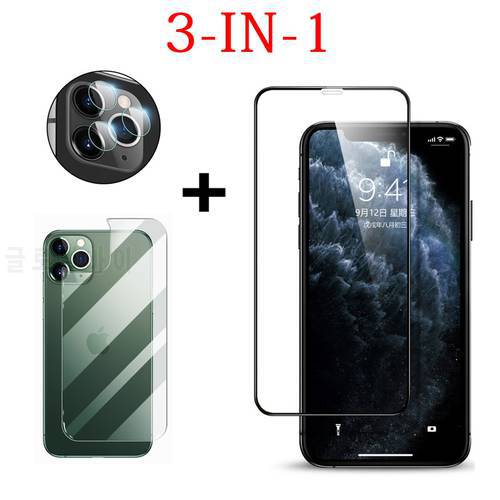 3-IN-1 3D Screen Protector For iphone 11 Tempered Glass For iphone 11 Pro Back Camera Protective Glass For iphone 11 Pro Max