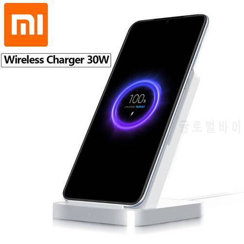 Original Xiaomi Vertical Air-cooled Wireless Charger 30W Max with Flash Charging for Xiaomi Mi 9 Pro 5G Mi Mix 3 For iPhone 11