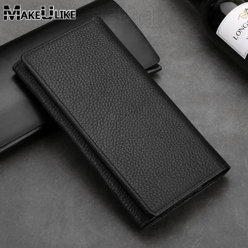 MAKEULIKE For Samsung Galaxy Note 8 Wallet Case Genuine Leather Universal Pouch For Samsung S8 Plus S7 Edge S6 Case Bags