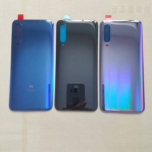 Original For Xiaomi Mi 9 Mi9 Battery Cover Door Back Housing Rear Case Battery Door Replacement Parts + Sticker