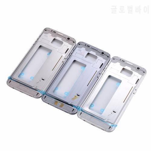 For Samsung Galaxy S7 G930 G930F Housing Middle Bezel Frame S7 Edge G935 G935F Mid Bezel Metal Frame Housing with Side Key