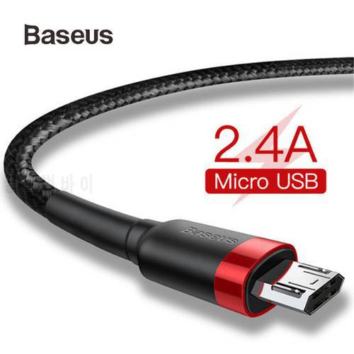 Baseus Micro Fast Charging USB Cable For Xiaomi Redmi Reversible 0.5M 1M 2M 3M Micro USB Charger Data Cable For Samsung Phones