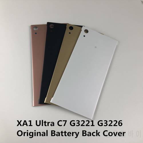 Original For SONY XPERIA XA1 Ultra C7 G3221 G3226 Housing Battery Back Cover With Logo+Sticker Adhesive
