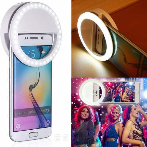 Selfie Light Lentes Ring Light Selfie Led aro de luz Lampa Do Selfie Celular RK12 Ring Flash Selfie Clip For iPhone Samsung Lens