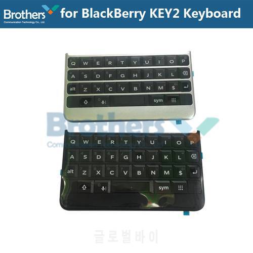 Keypad for BlackBerry Keytwo Key2 Keyboard Button With Flex Cable for BlackBerry Key2 Phone Replacement Parts Black Silver AAA