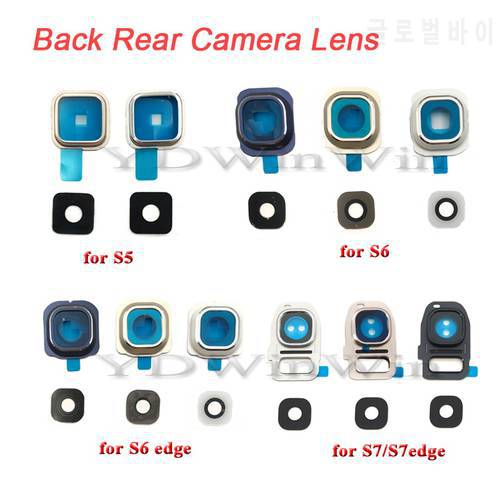 1pcs Back Rear Camera Lens Glass Cover Ring with Adhesive Glue for Samsung Galaxy S5 S6 S7 edge G920 G925 G930 G935