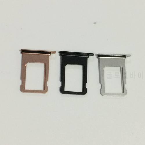100Pcs For iPhone 8 8 Plus Original New Nano Sim Card Slot Holder Gold Black Silver Sim Card Tray with Rubber Sealing