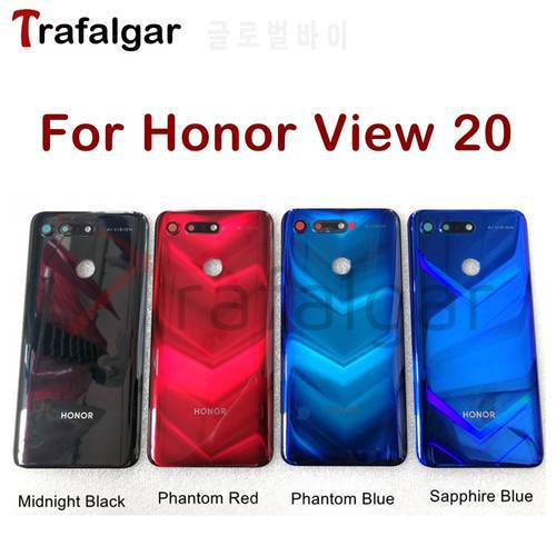 Back Cover For Huawei Honor View 20 V20 Battery Cover Back Glass Panel Rear Housing Case Replacement+Adhesive Tape PCT-L29