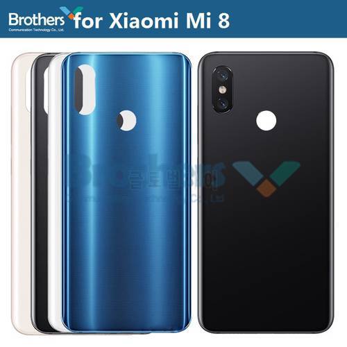 Original Battery Housing for Xiaomi Mi 8 Mi8 Battery Door without or with Camera Lens Glass Back Cover Rear Housing for M1803E1A