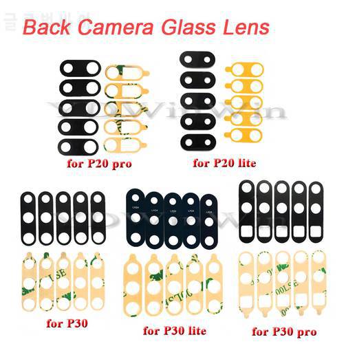 10pcs Rear Back Camera Glass Lens Replacement Part For Huawei Ascend P40 P30 P20 Lite Pro Adhesive Sticker Protector Cover