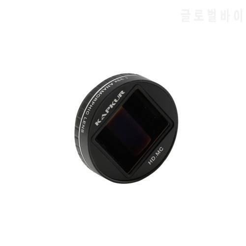 Kapkur phone lens , 1.33X Anamorphic Lens for Huawei Shot by Filmic App with The Horizontal Light Flare with Kapkur Phone Case