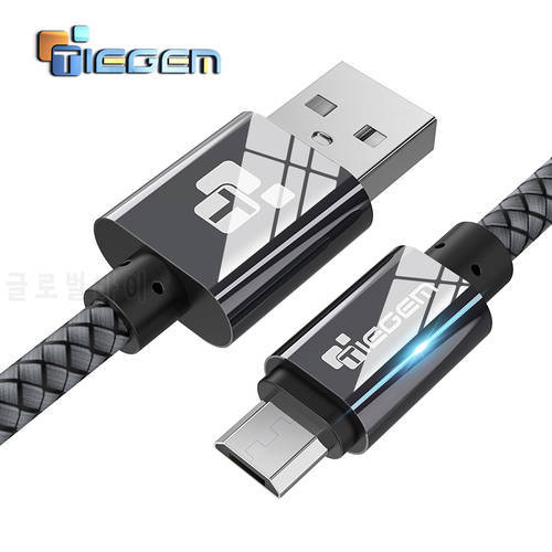 TIEGEM Micro USB Cable 2A Fast Charger USB Data Cable Mobile Phone Charging Cable for Samsung Xiaomi Huawei Android Tablet Cable