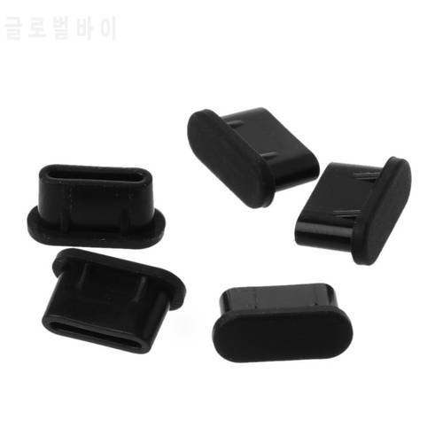 5PCS/10 PCS Type-C Dust Plug USB Charging Port Protector Silicone Cover for Samsung Huawei Smart Phone Accessories