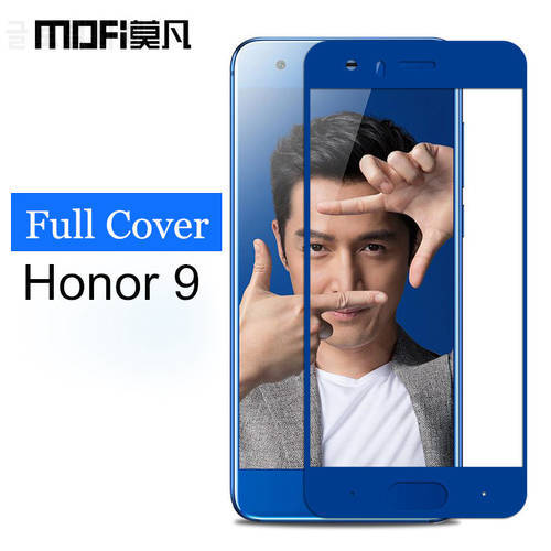 for Huawei honor 9 glass tempered MOFi original honor 9 screen protector full cover 2.5D gray for Huawei honor9 glass film 5.15