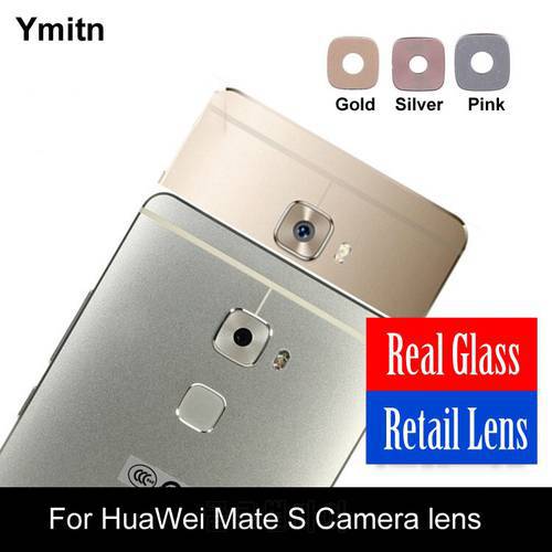 New Ymitn Housing Retail Back Rear Camera glass lens with Adhesives For HuaWei Mate S MateS CRR-UL00 CL00 UL20 TL00