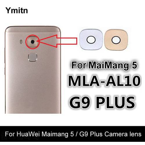 New Ymitn Housing Retail Back Rear Camera glass lens with Adhesives For HuaWei Maimang 5 / G9 Plus