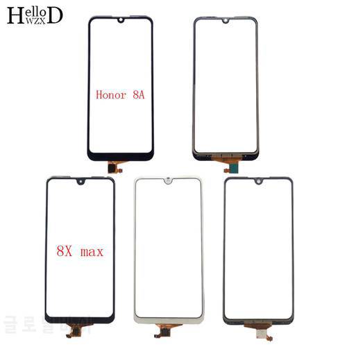 Touch Screen Panel For HUAWEI Honor 8A Honor8A JAT-AL00 Play 8A JAT-L29 Honor 8X Max Digitizer Panel Front Glass Sensor 3M Glue
