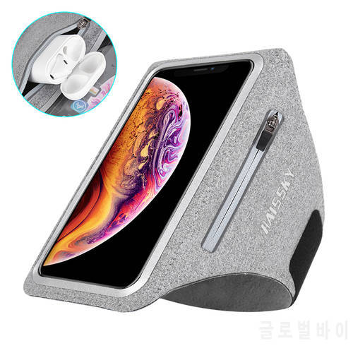 Zipper Running Sport Armbands For Airpods Pro Belt Hand Pouch For iPhone 13 12 11 Pro Max XS XR 8 Plus Arm Band For Samsung S21