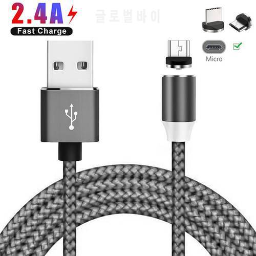For Samsung galaxy A10 J7 S4 S7 edge A3 A5 2016 J3 J5 J7 A6 A7 2018 Fast Mobile phone charger magnetic Micro USB magnet Cable