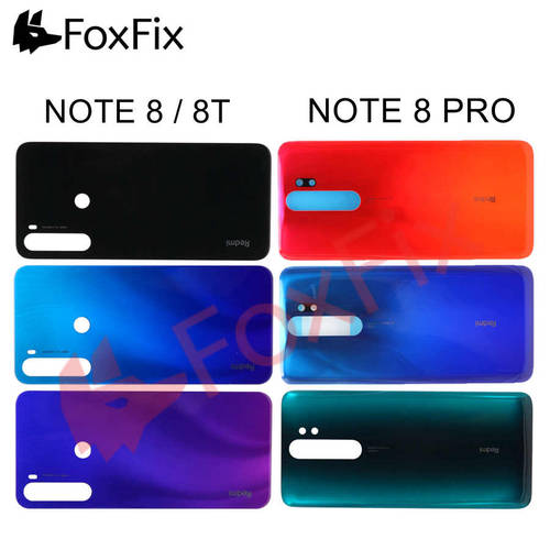 Back Glass Cover For Xiaomi Redmi Note 8 Pro Battery Back Cover Replacement Note8 Rear Housing Door Clear Case Repair Parts