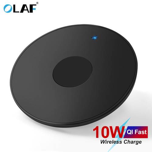 OLAF 10W Fast QI Wireless Charger For iPhone 11 Pro 8 X XR XS Max 15W USB Quick Wireless Charging Pad For Samsung S10 S9 Note9