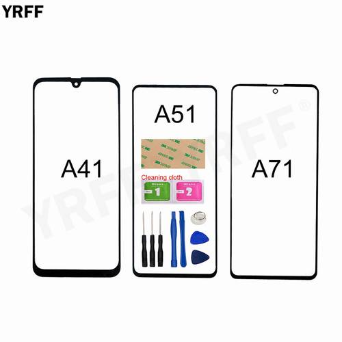 For Samsung Galaxy A71 A51 A41 Front Glass Panel (No touch Screen) Outer Glass Cover Assembly Parts