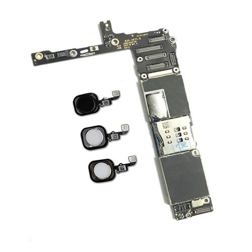 logic board For iphone 6plus 6 p motherboard with touch ID black/white/gold 100% Original unlocked for iphone 6+ card/fe