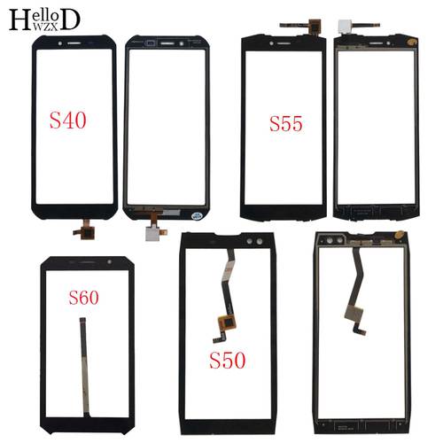 Black Touch Screen Panel For Doogee S40 S50 S55 S60 Touch Digitizer Panel Front Glass Lens Sensor TouchScreen 3M Glue Wipes