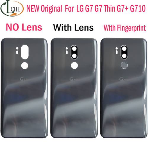 New Original Glass For LG G7 ThinQ Battery cover Door G7+ G710 G710EM Rear Housing Back Case With Adhesive For LG G7 Fit G7 One