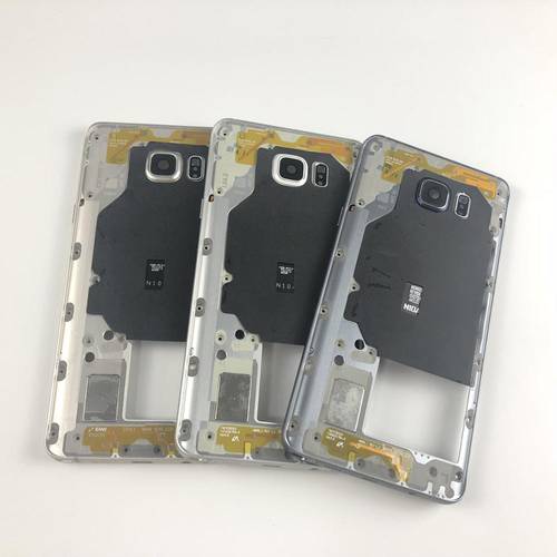 For Samsung Galaxy Note 5 N920 N920F Housing Metal Middle Frame With Side Button and Camera Lens Cover(NOTE 5 All versions)