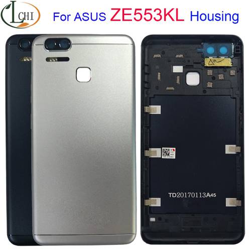 For ASUS ZenFone 3 Zoom ZE553KL battery cover Door Back For ASUS Z01HD, Z01HDA, ZE553KL Back Cover With Sticker Adhesive