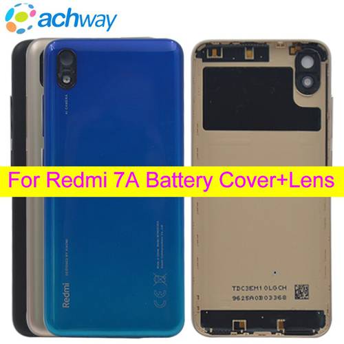 Housing For Xiaomi Redmi 7A Battery Back Cover Replacement Parts Case With Lens With Buttons For Redmi 7A Housing Repair Parts