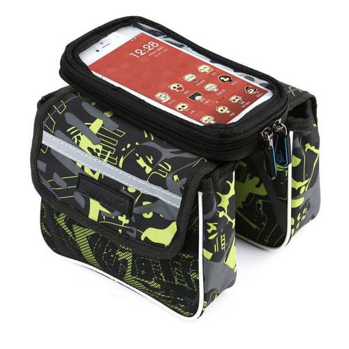 Waterproof Bicycle Front Touch Screen Phone Bag On The Frame Mountain Bike Top Tube Bag Cycle Phone Bag Mobile Phone Accessories