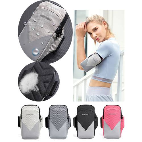 Reflective Running Men Women Arm Bags For Phone Money Keys Outdoor Sports Arm Package Bag For Iphone Xiaomi