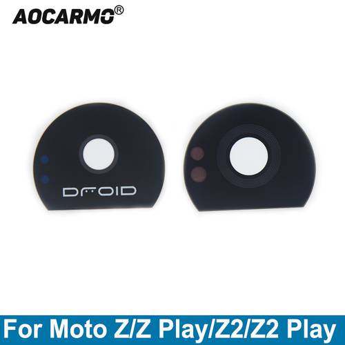 Aocarmo For Motorola Moto Z / Z Play / Z2 / Z2 Play Rear Back Camera Lens Glass Replacement Part