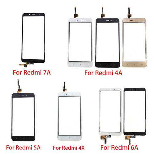For Xiaomi Redmi 4A 4X 5A 6A 7A Touch Screen Glass Panel Digitizer Sensor Touchpad Front Glass Panel Repair Spare Parts