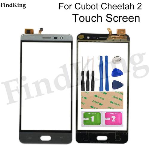 Touch Screen Glass For Cubot Cheetah 2 Digitizer Panel Sensor Front Glass Mobile Tools 3M Glue Wipes