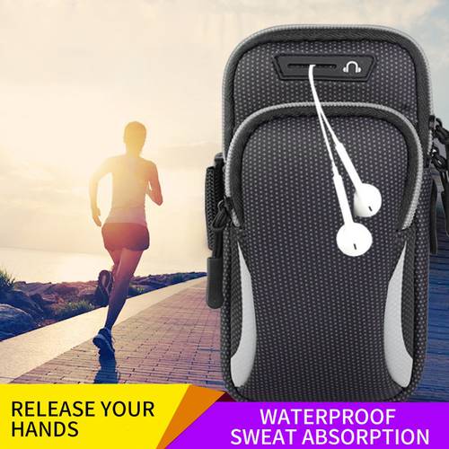 Waterproof Sports Armbands For Airpods iPhone 11 Pro Max SE 2020 Samsung Xiaomi Universal Sport Phone Case Arm Band Running Bags