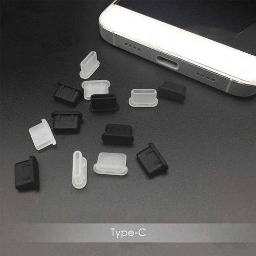 10pcs Silicone USB type-c socket dust plug Anti Dust Charging For Samsung Xiaomi Huawei USB holes C C5D7