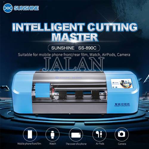 Sunshine SS-890C Auto Film Cut Machine For iPad Tablet Cellphone Front/back Glass Protective Flexible hydrogel film Cutting