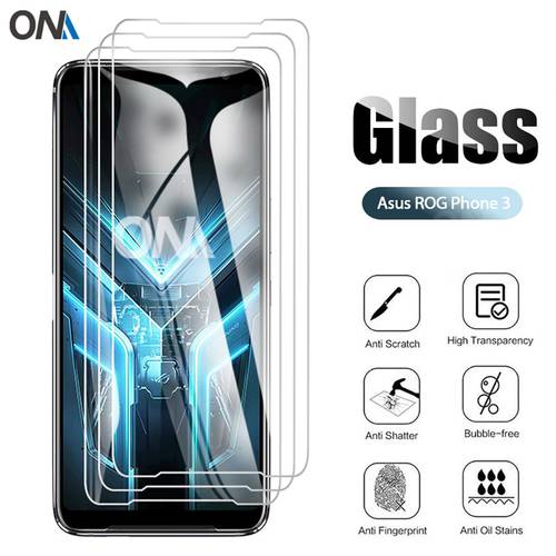 3Pcs Tempered Glass For Asus ROG Phone 3 Strix Glass Screen Protector Glass for Asus ROG Phone 3 Strix Edition Protective Film